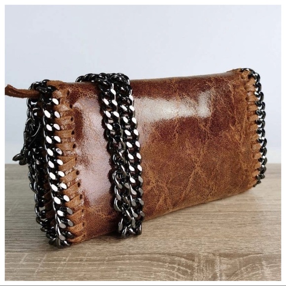 Kylie Italian Leather Chain Shoulder Fabulous Bag - Picture 3 of 4